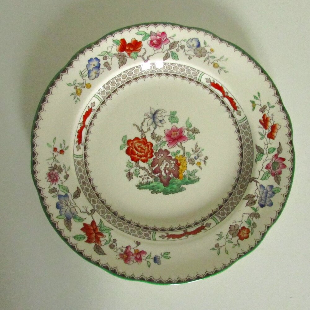 Vintage 7.5" salad plate, Chinese Rose design, Copeland Spode (Lot 1)